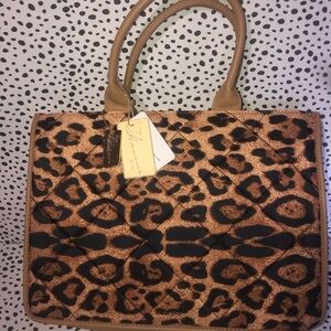 ❤️ Vintage Havana Leopard Print Tote Bag